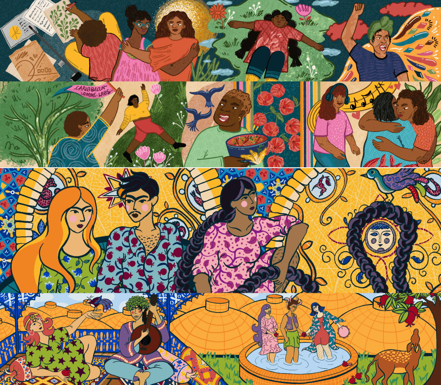 Examples of Commslabs comissioned visual pieces